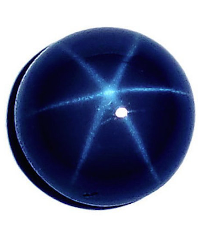 Natural Dark Blue Star Sapphire Round Cabochon 6 Rays Loose Stones (5mm - 10mm)