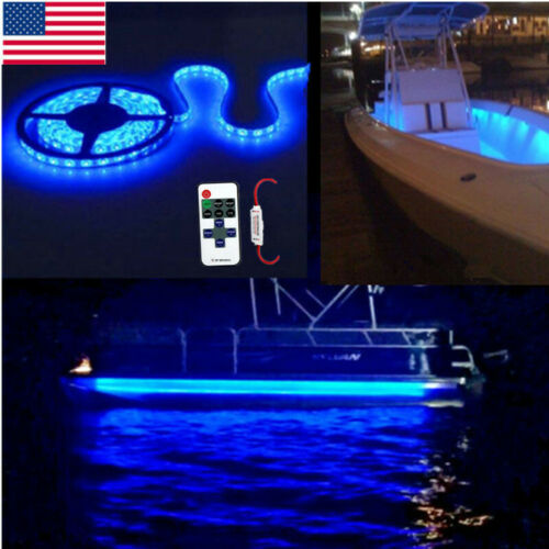 Blue Led Boat Light Deck Waterproof 12v Bow Trailer Pontoon Lights Kit Marine